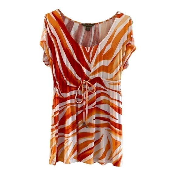 TOMMY Bahama swimsuit coverup. Gorgeous shades of orange and white print XS/TP
C - Picture 1 of 11
